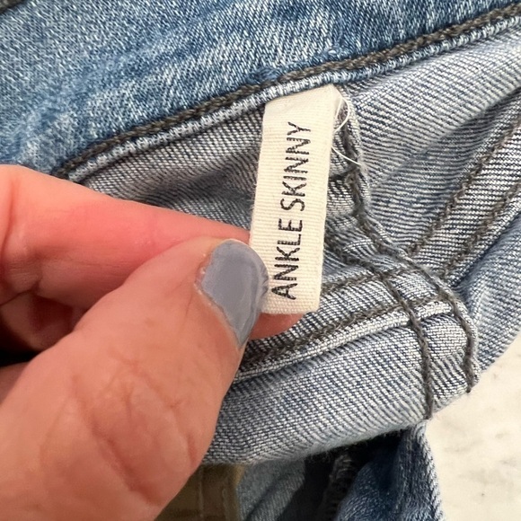 𝅺RAG & BONE Ankle Skinny Lena distressed jeans size 25 cropped 9 inch rise EUC - Picture 9 of 16